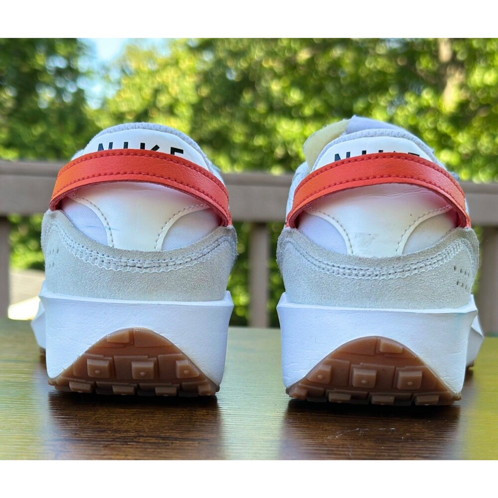 Nike Waffle One DZ5201-100 Leopard Print Swoosh White Orange Women’s 7 Shoes - Picture 9 of 16